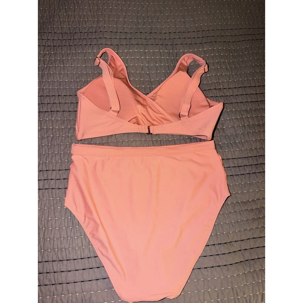 Kindred Bravely Maternity Nursing Crossover Bikini Top High Rise Bottom Set Sz L